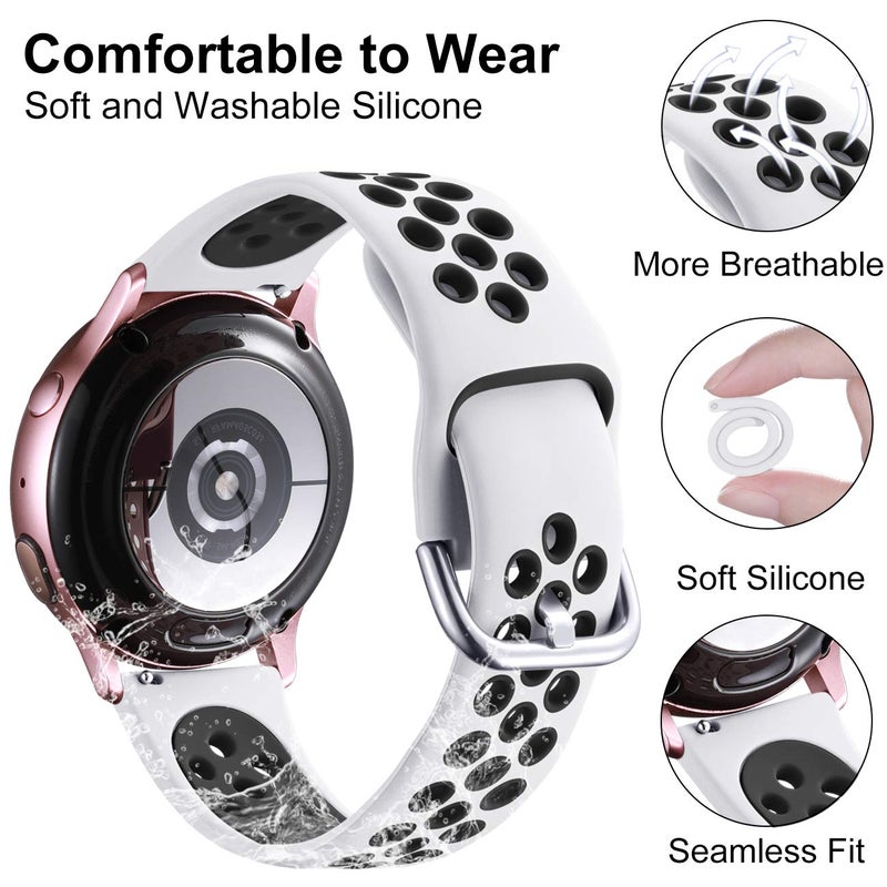 Lerobo Compatible with Samsung Galaxy Watch 7 Bands/Galaxy Watch 6 44mm 40mm/4 6 Classic 43mm 47mm, Galaxy Watch 5/5 Pro/Watch 4/Watch 3 41mm Band/Active 2, 20mm Soft Silicone Band - Image 2